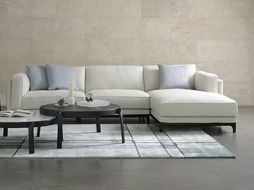 TIME - Sectional fabric sofa with chaise longue by CTS SALOTTI - view 3